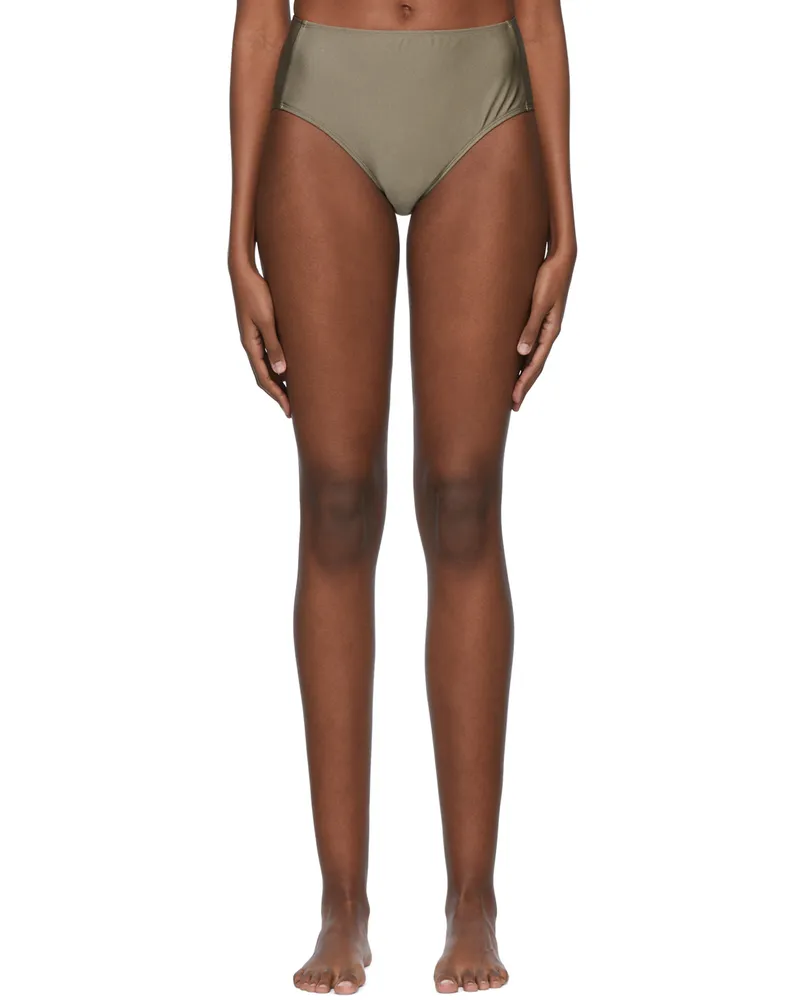 Filippa K Grey Nylon Bikini Bottoms Sand