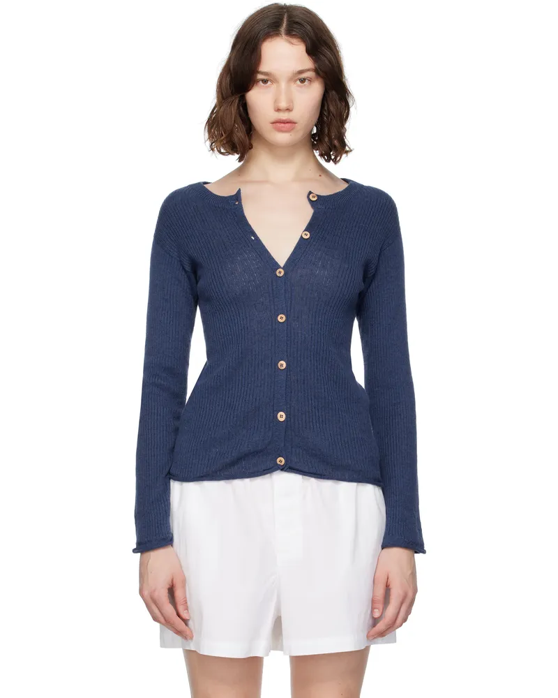 Baserange Blue Drip Cardigan Mez