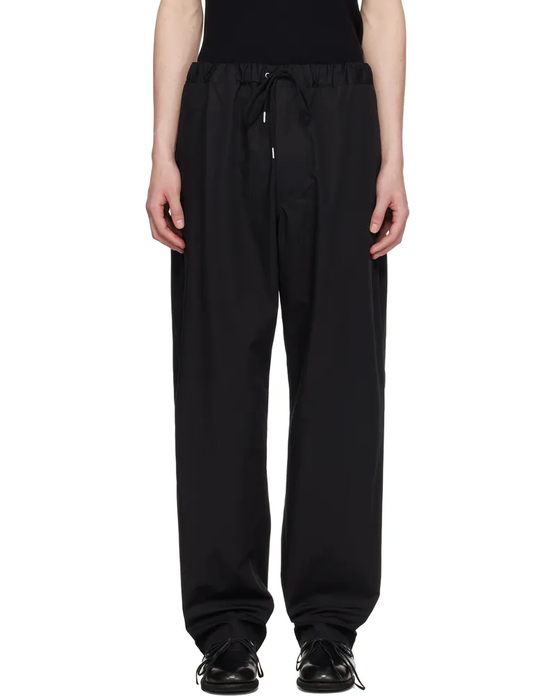 TheSoloIst Black Easy Trousers Black