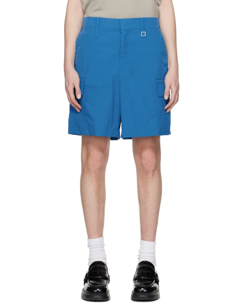 Wooyoungmi Blue Hardware Shorts Blue
