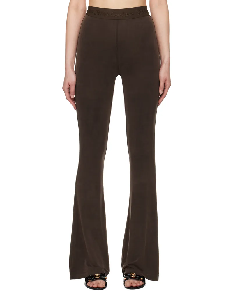 Versace Jeans Brown Flared Leggings E721