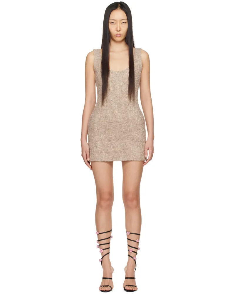 Magda Butrym Beige Scoop Neck Minidress Beige