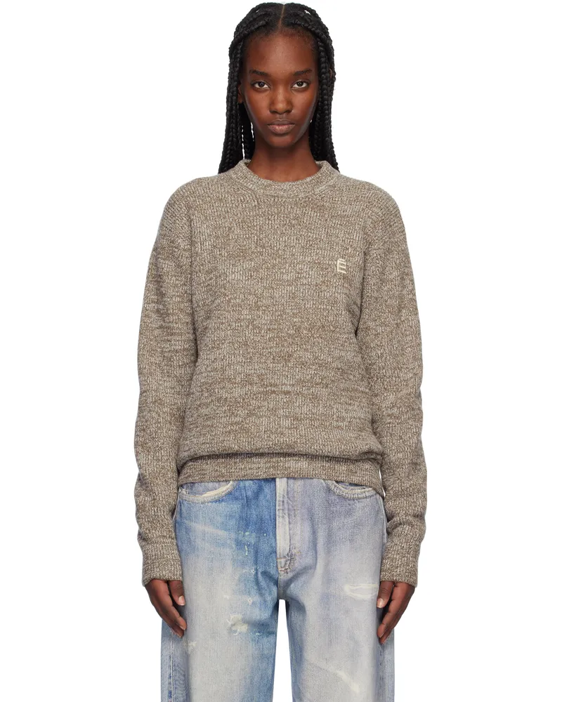 Études Studio Beige Regular Round Neck Sweater Beige