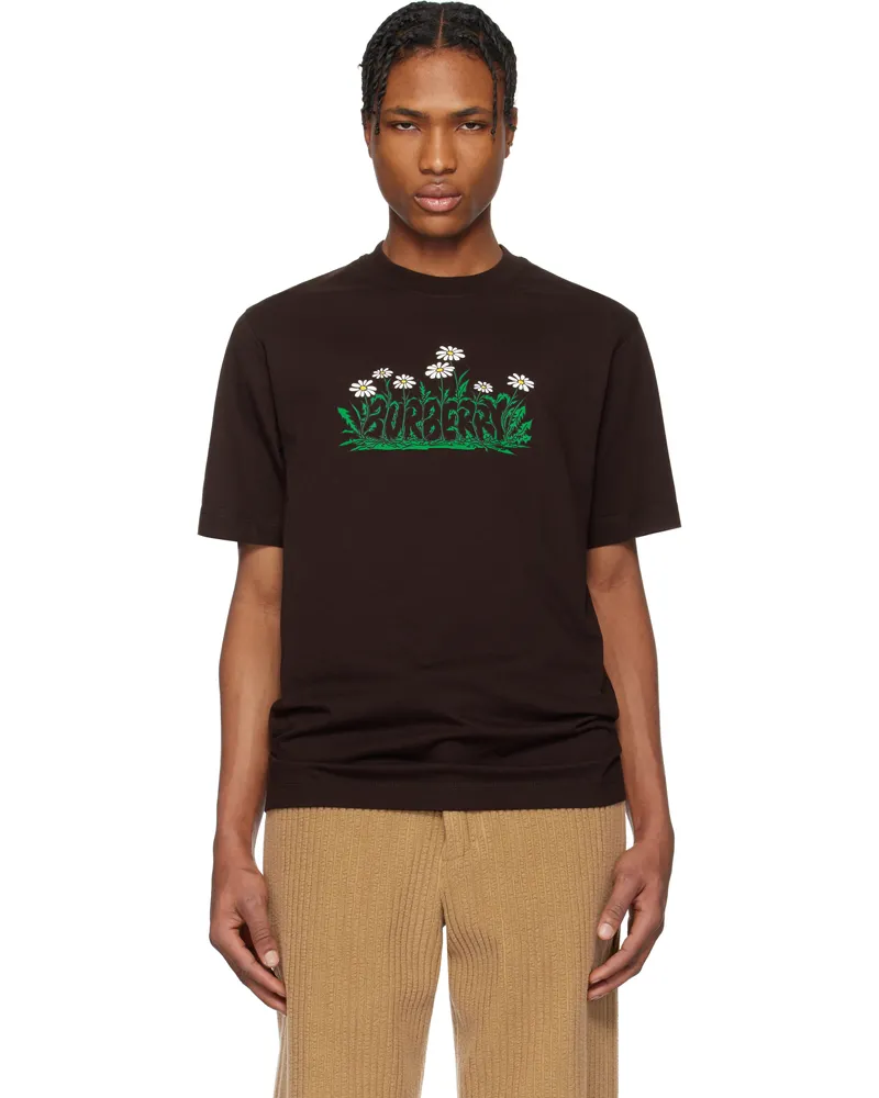 Burberry Brown Daisy Logo T-shirt Peat