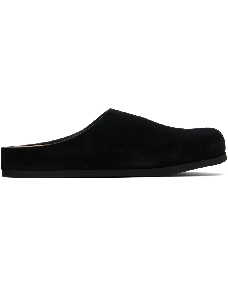 Common Projects Black Suede Clog Loafers 7547