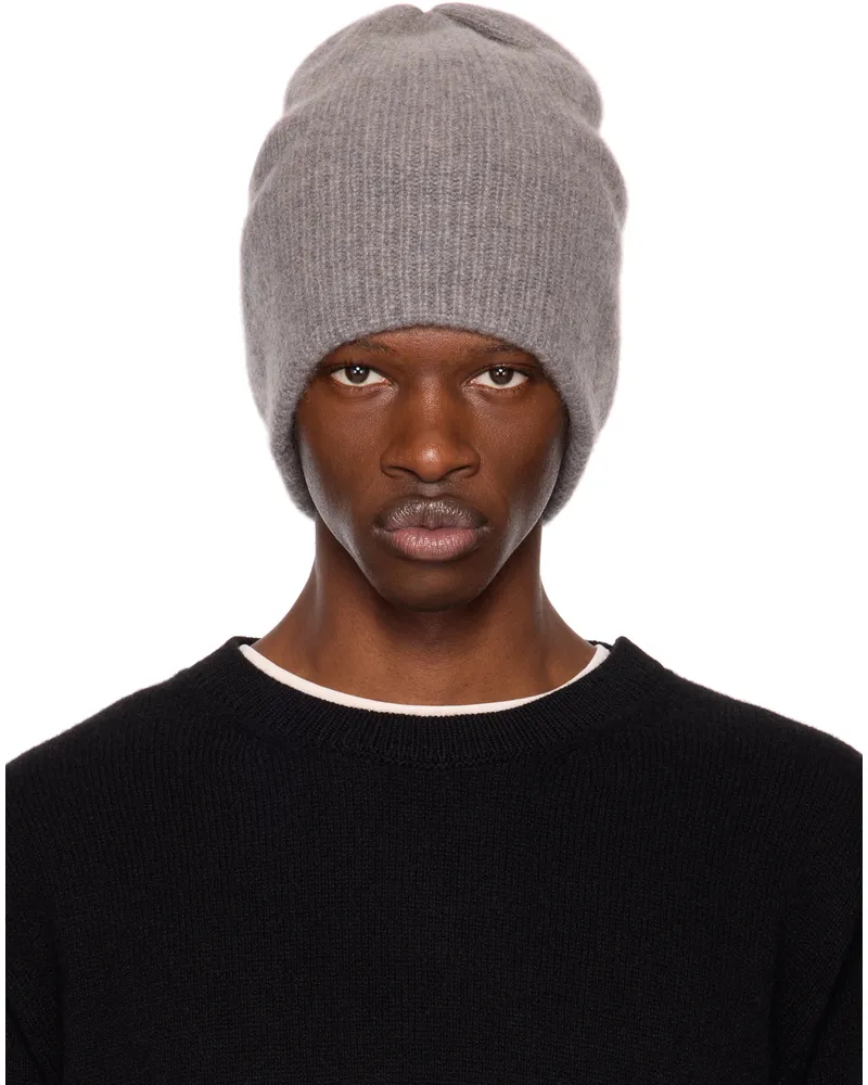 The Elder Statesman Gray Watchman Beanie 050