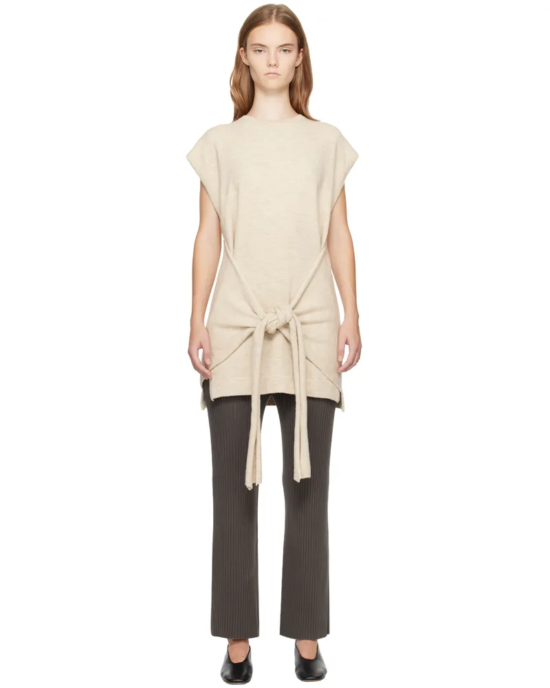 Lauren Manoogian Beige Sleeves Sweater E01