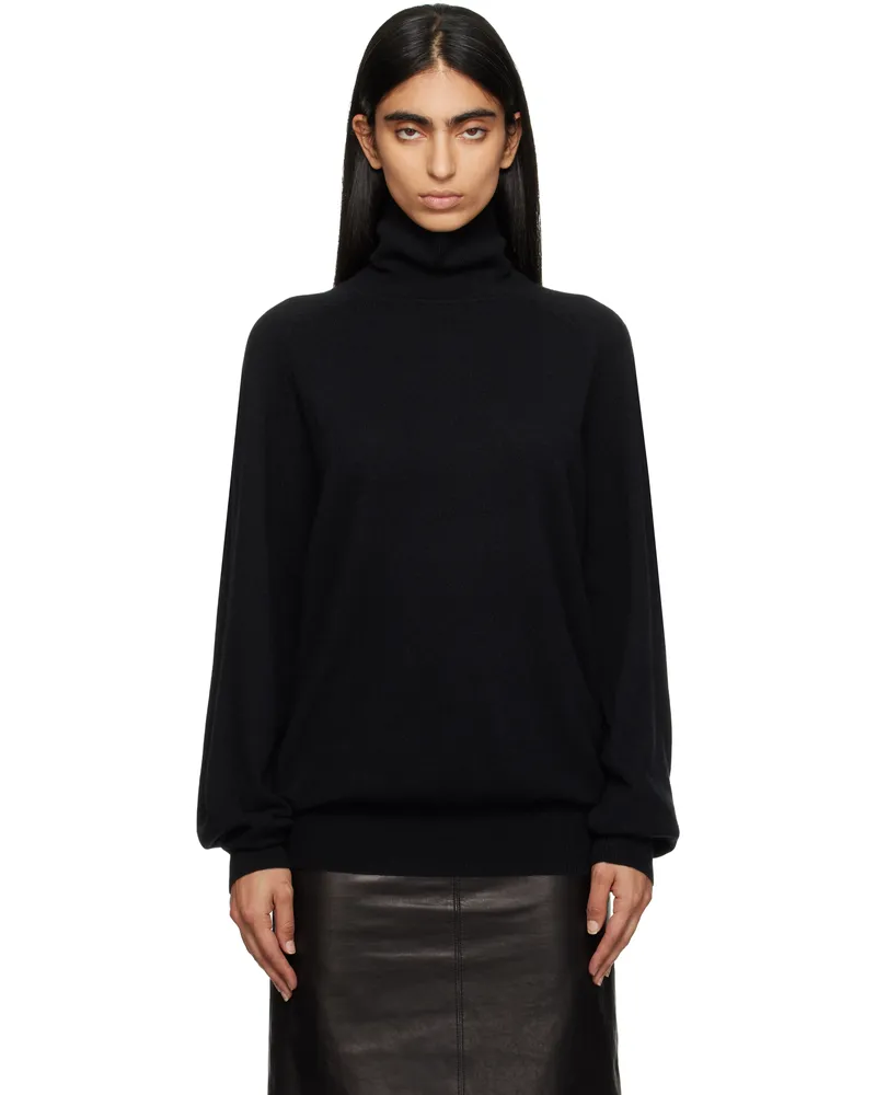 KHAITE Black Percy Turtleneck 200
