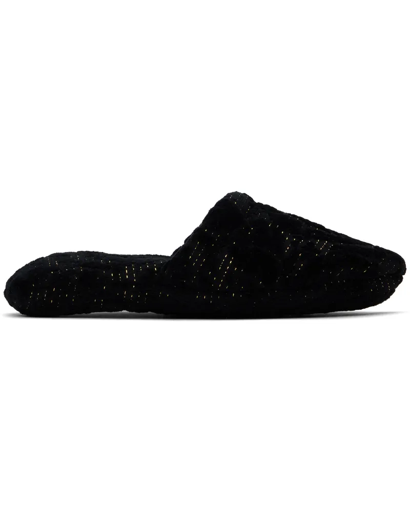 Versace Black Barocco Slippers 1e880-anthracite
