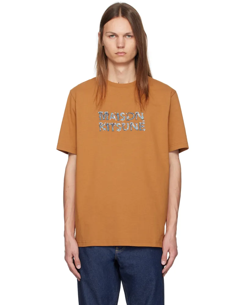 Kitsuné Orange Woodland Alphabet Comfort T-Shirt P270