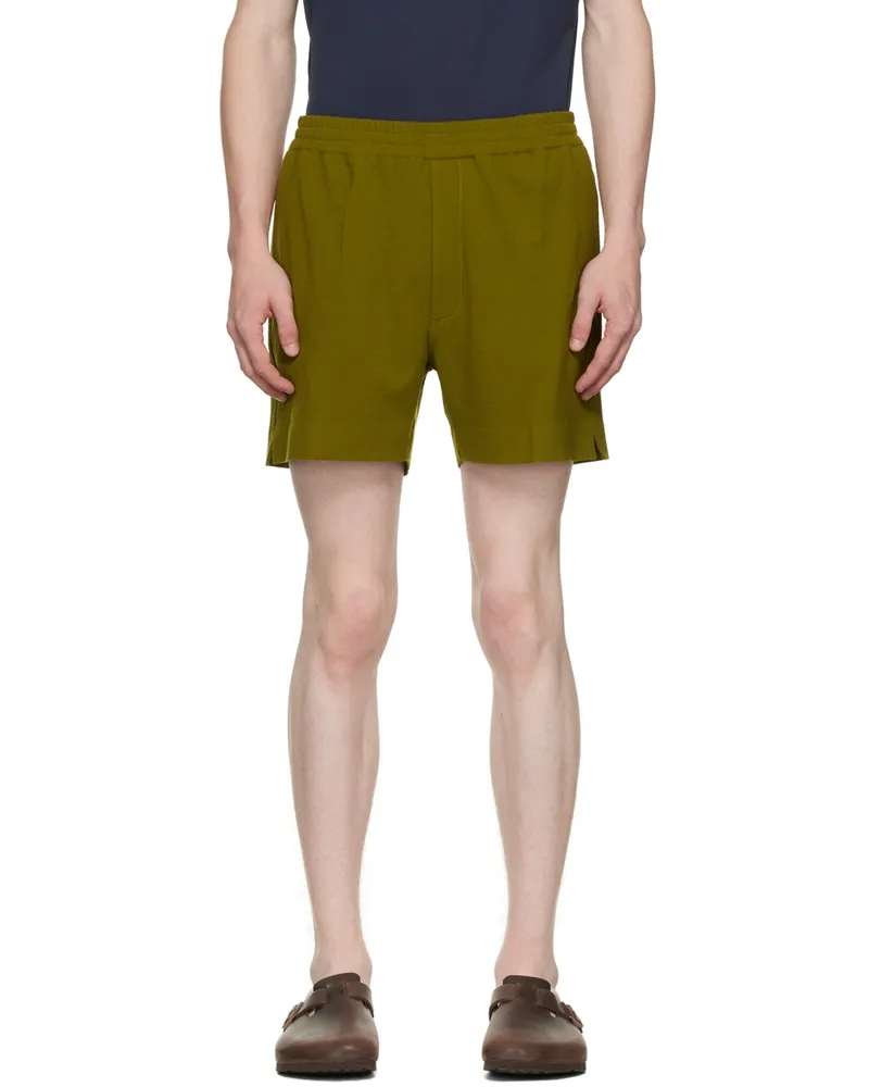 Second/Layer Green Madero Boxer Shorts Moss