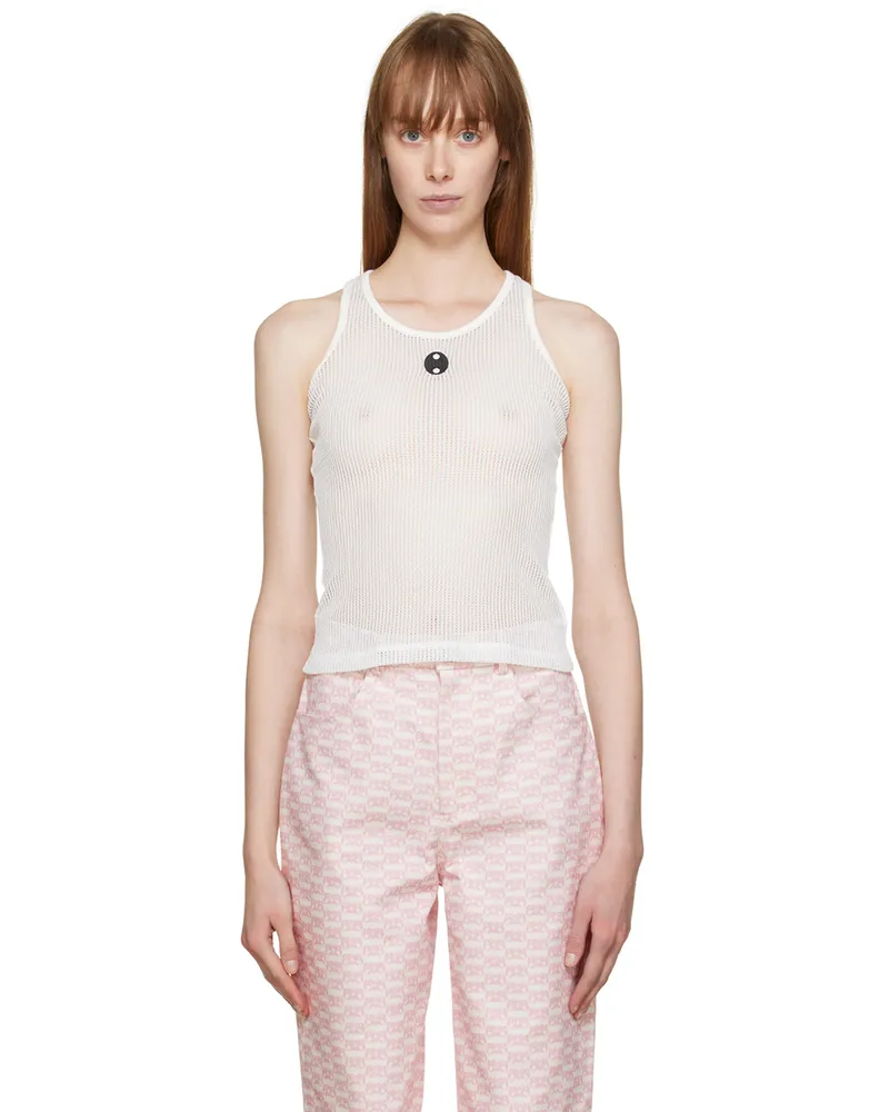 BONBOM White Crewneck Tank Top Tsh02-1
