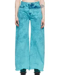 Marques ' Almeida Blue Tie-Dye Boyfriend Jeans Turquoise