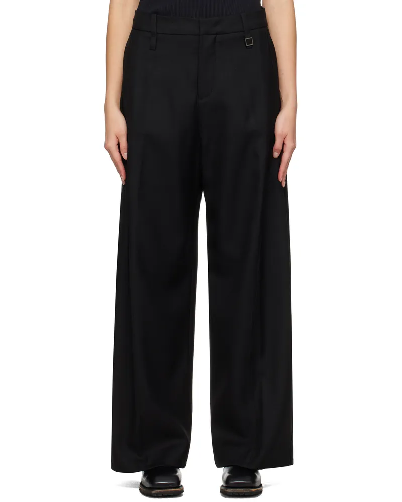 Wooyoungmi Black Wool Trousers Black