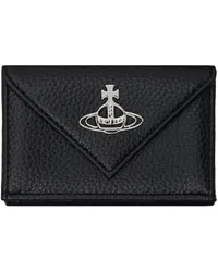 Vivienne Westwood Black Envelope Billfold Faux-Leather Wallet Aw24-n403