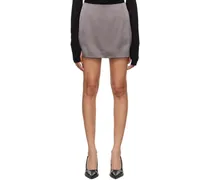 Gray Zip Miniskirt