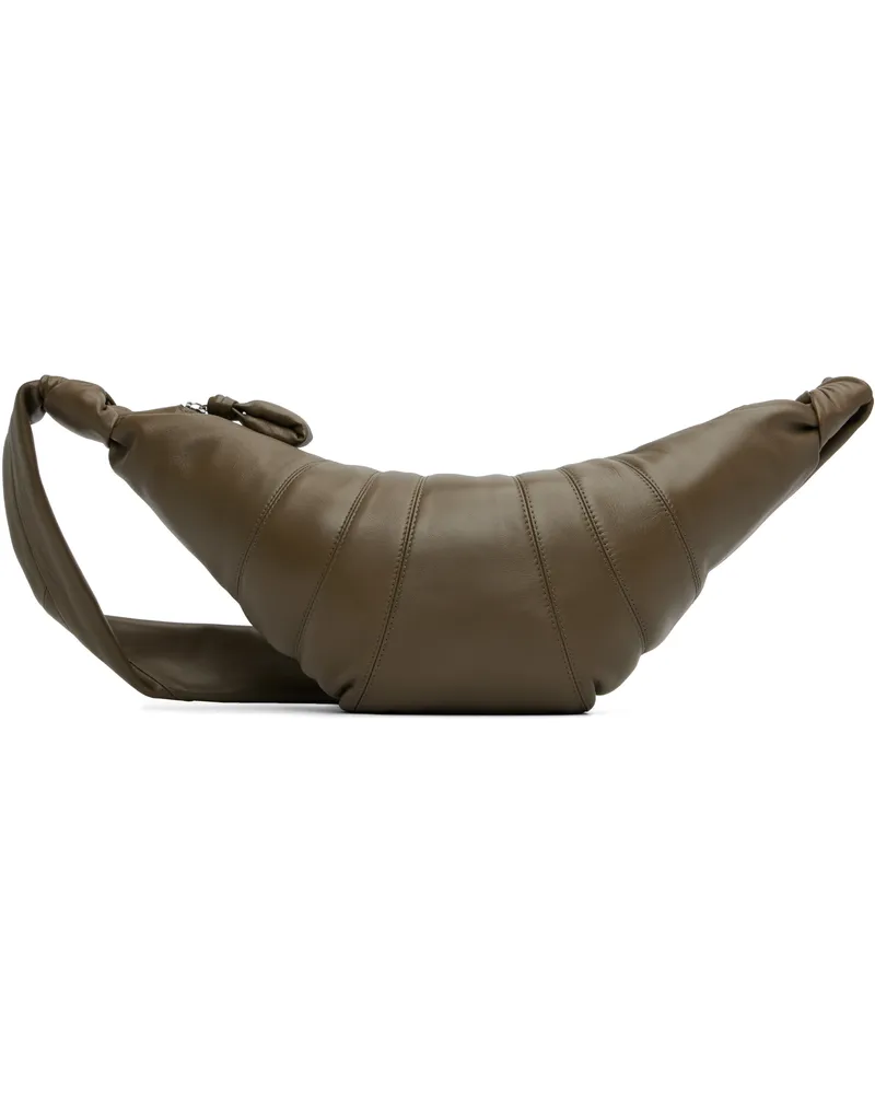 Christophe Lemaire Taupe Medium Croissant Bag Gr678