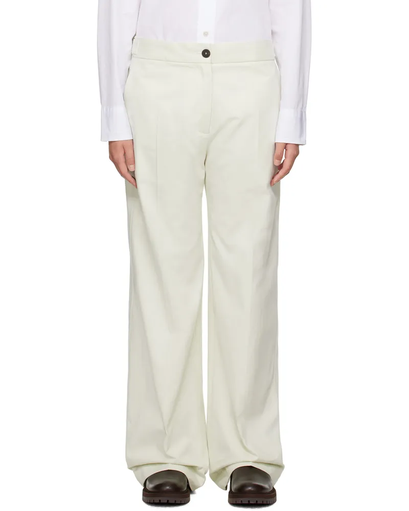 Studio Nicholson Off-White Reynosa Trousers Waterlily