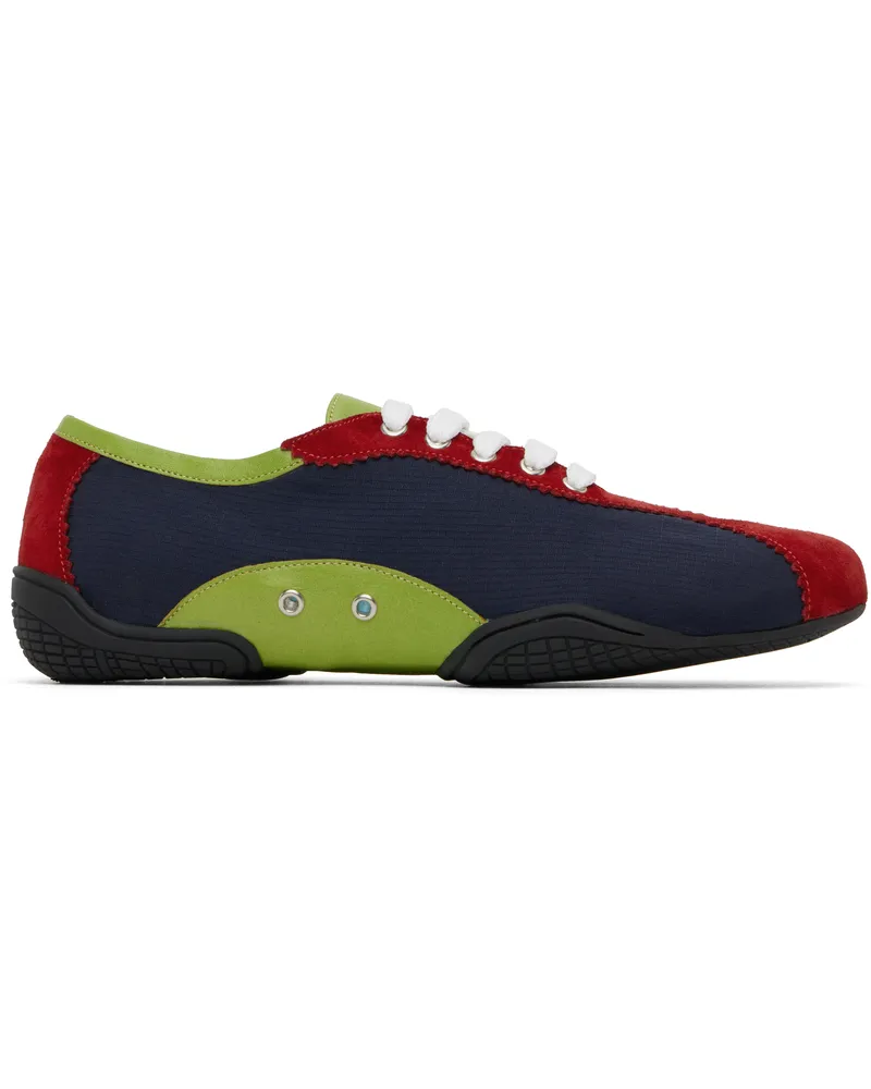 NICOLE SALDAÑA Navy & Red Simone Sneakers Blue