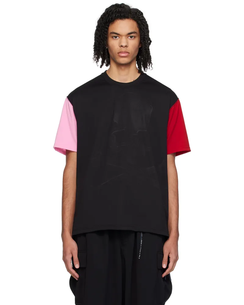 Mastermind World Black & Purple Embossed T-Shirt Black