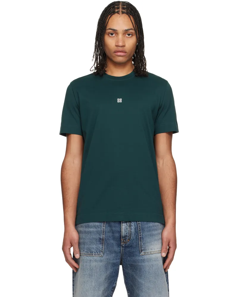 Givenchy Green 4G Embroidery T-shirt 302-fir