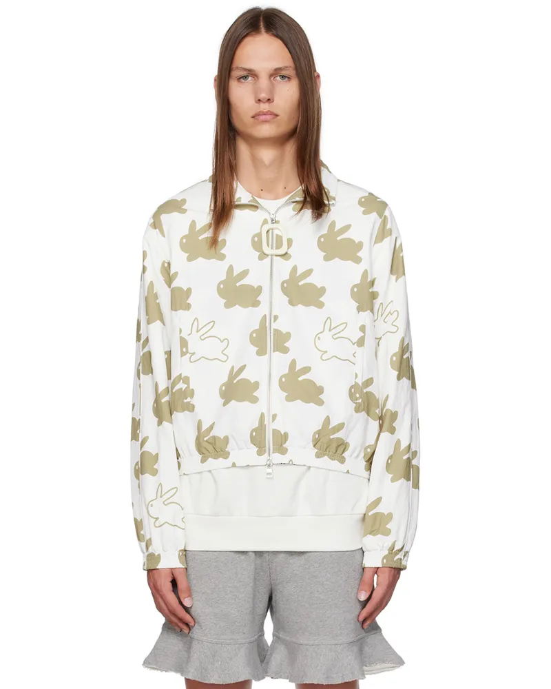 J.W.Anderson White & Brown All Over Bunny Track Jacket 041