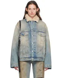 Acne Studios Blue Insulated Denim Jacket Mid