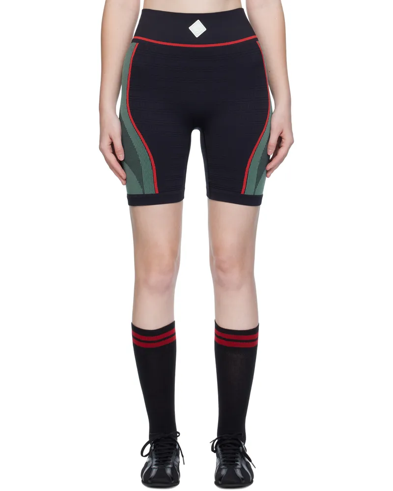 Casablanca Paris Black Seamless Sport Shorts Black