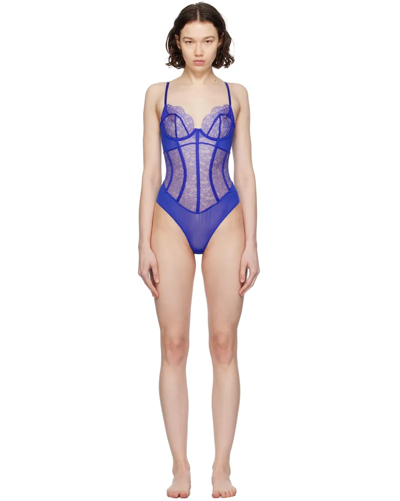 Agent Provocateur Blue Kamilla Bodysuit Cobalt