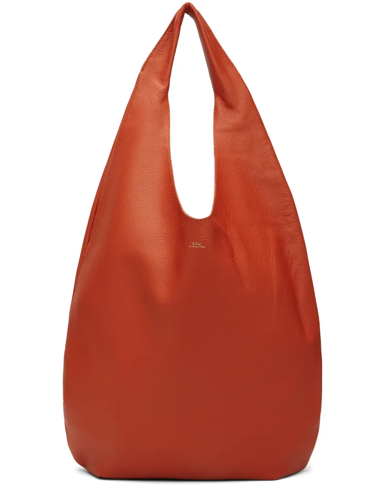 A.P.C. Orange 'Le Neige' Bag Ear