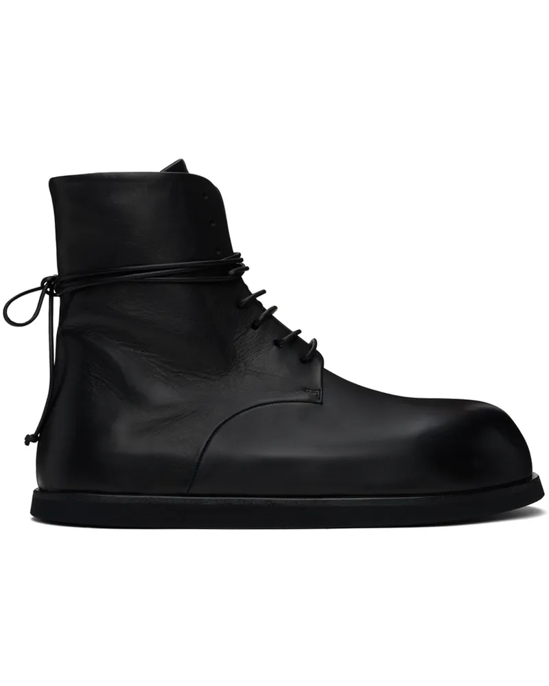 Marsèll Black Gigante Lace Up Ankle Boots Black