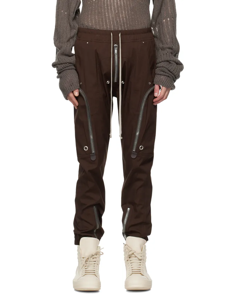 Rick Owens Burgundy Hollywood Bauhaus Cargo Pants 14