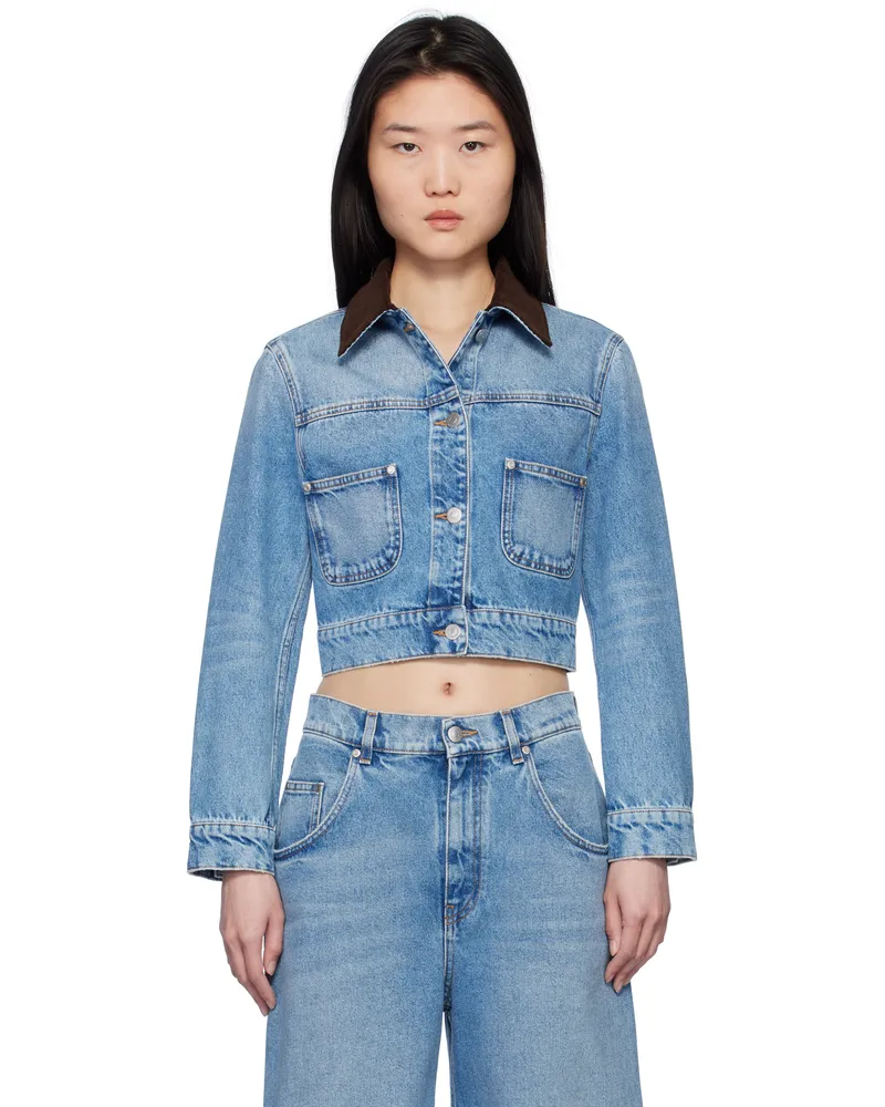 Stella McCartney Blue Vintage Wash Denim Jacket 4590