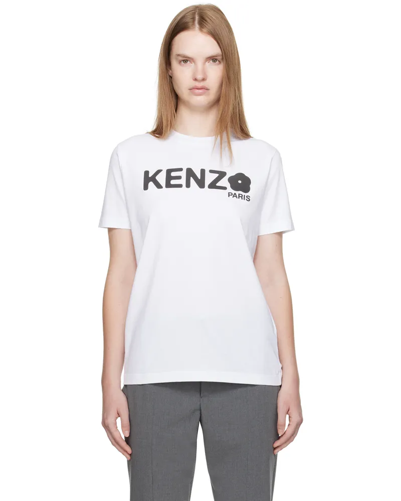 Kenzo White Kenzo Paris 'Boke Flower 2.0' T-shirt 01