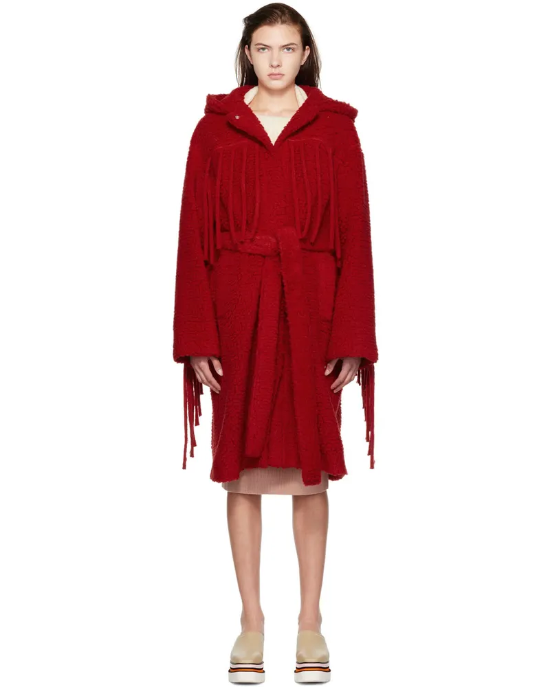 Stella McCartney Red Teddy Coat 6504