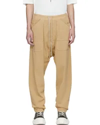 DRKSHDW by Rick Owens Yellow Classic Cargo Sweatpants Mustard