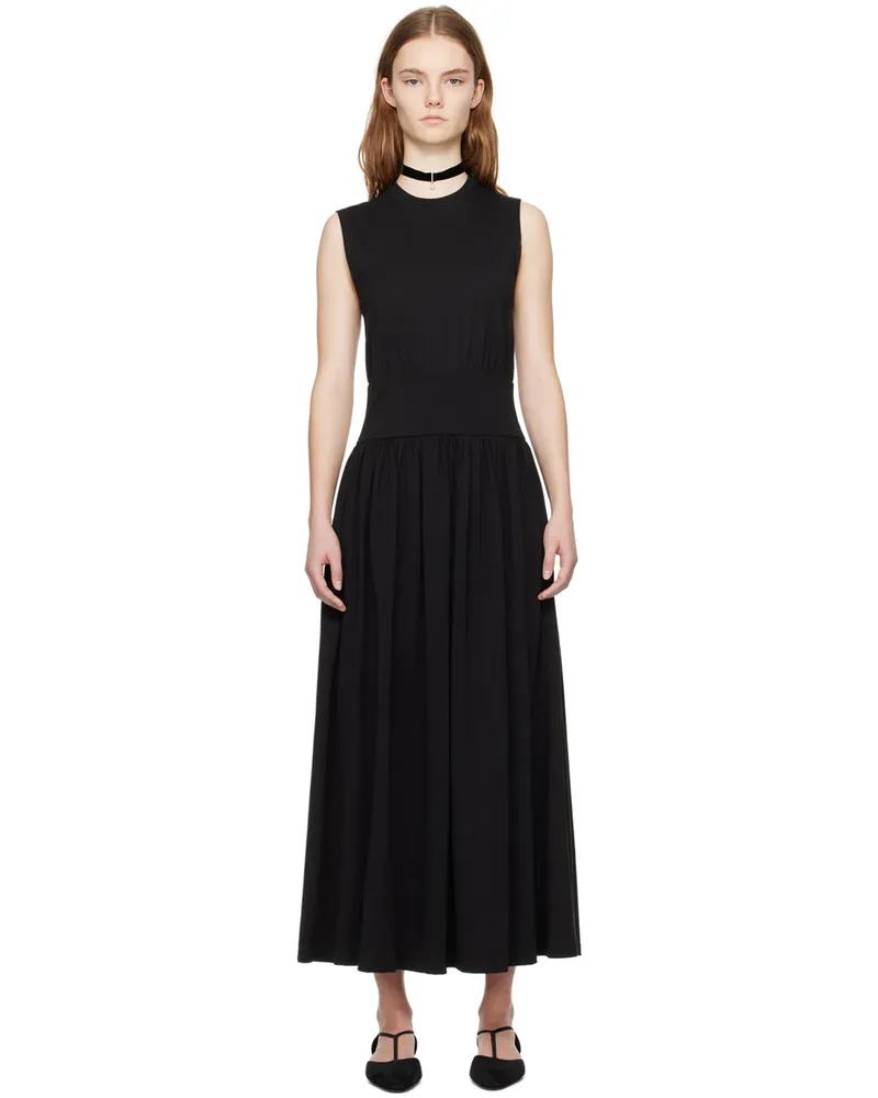 Totême Black Sleeveless Midi Dress 001