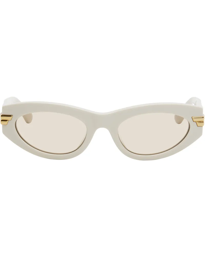Bottega Veneta Off-White Bold Ribbon Unapologetic Cat-Eye Sunglasses 007