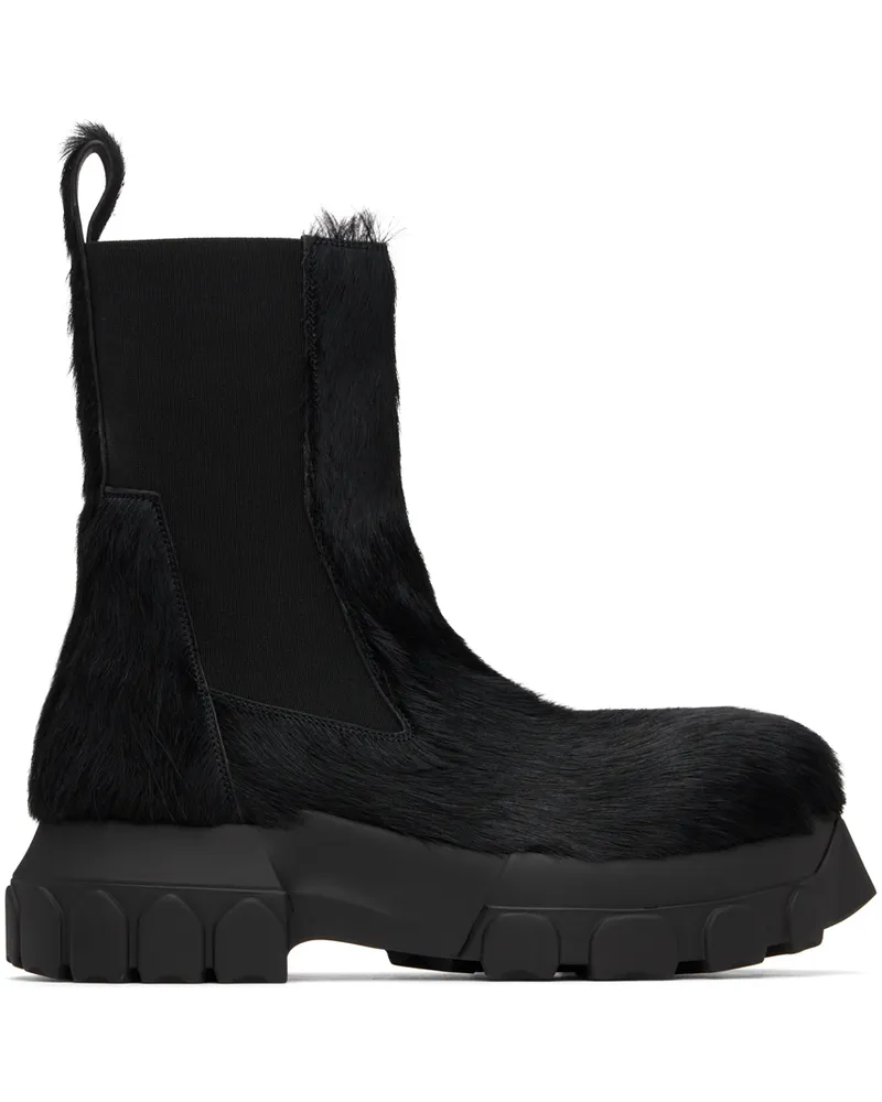 Rick Owens Black Porterville Beatle Bozo Tractor Chelsea Boots 99