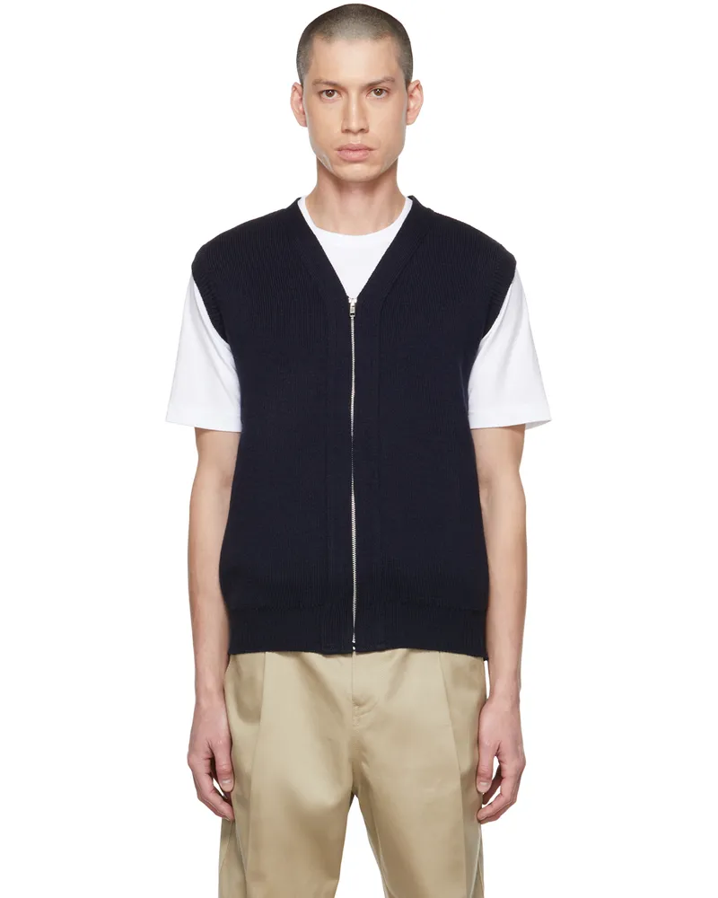 Comme des Garçons Navy Lochaven Of Scotland Edition Vest 2