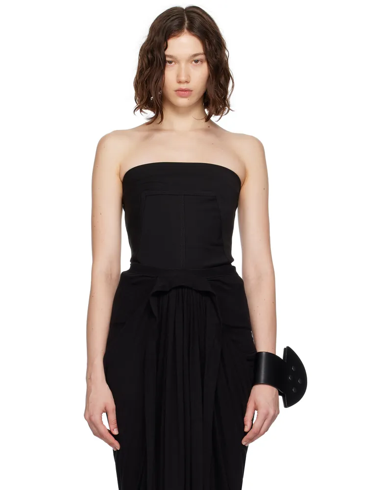 Rick Owens Black Concordians Wool Bustier Top 09