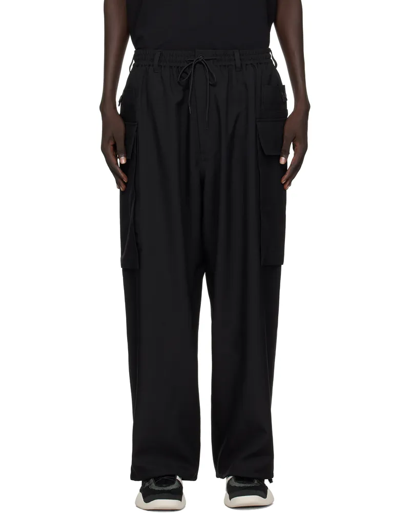 Y-3 Black Sport Uniform Cargo Pants Black