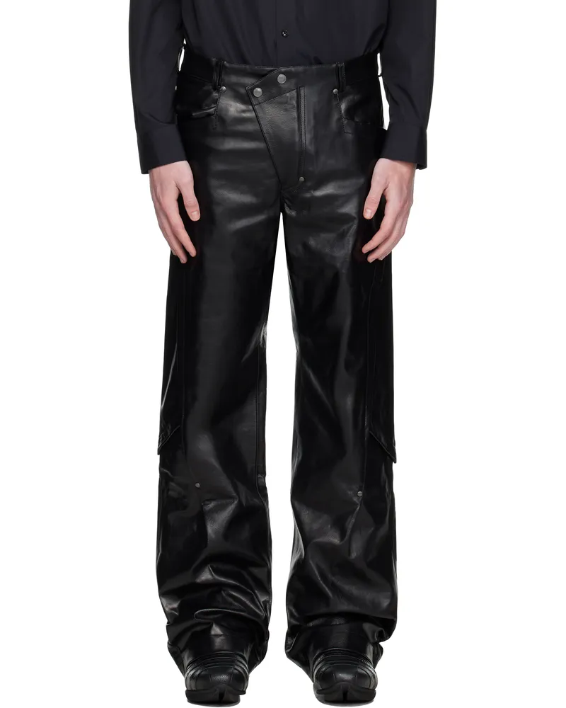 KIKO KOSTADINOV Black Kraner Leather Pants Raven