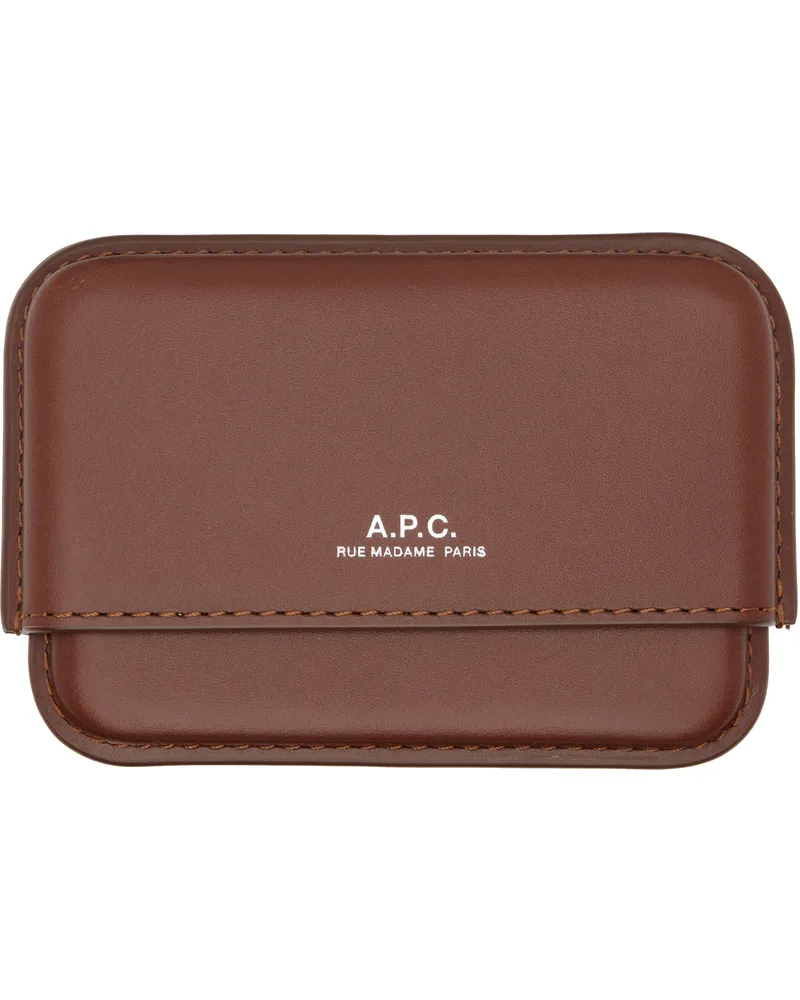 A.P.C. Tan Magna Carta Card Holder Cad