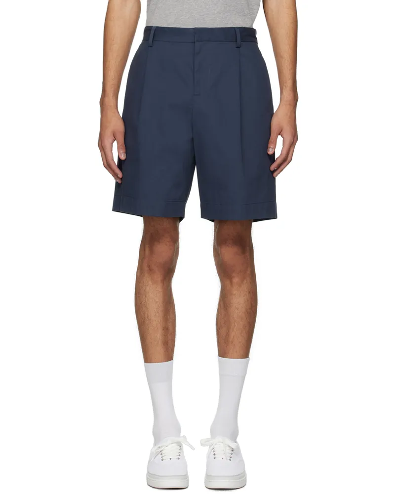 A.P.C. Navy Crew Shorts Iak
