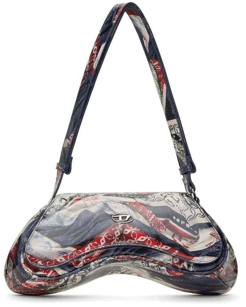 Diesel Off-White & Red Play Crossbody Bag Ha832