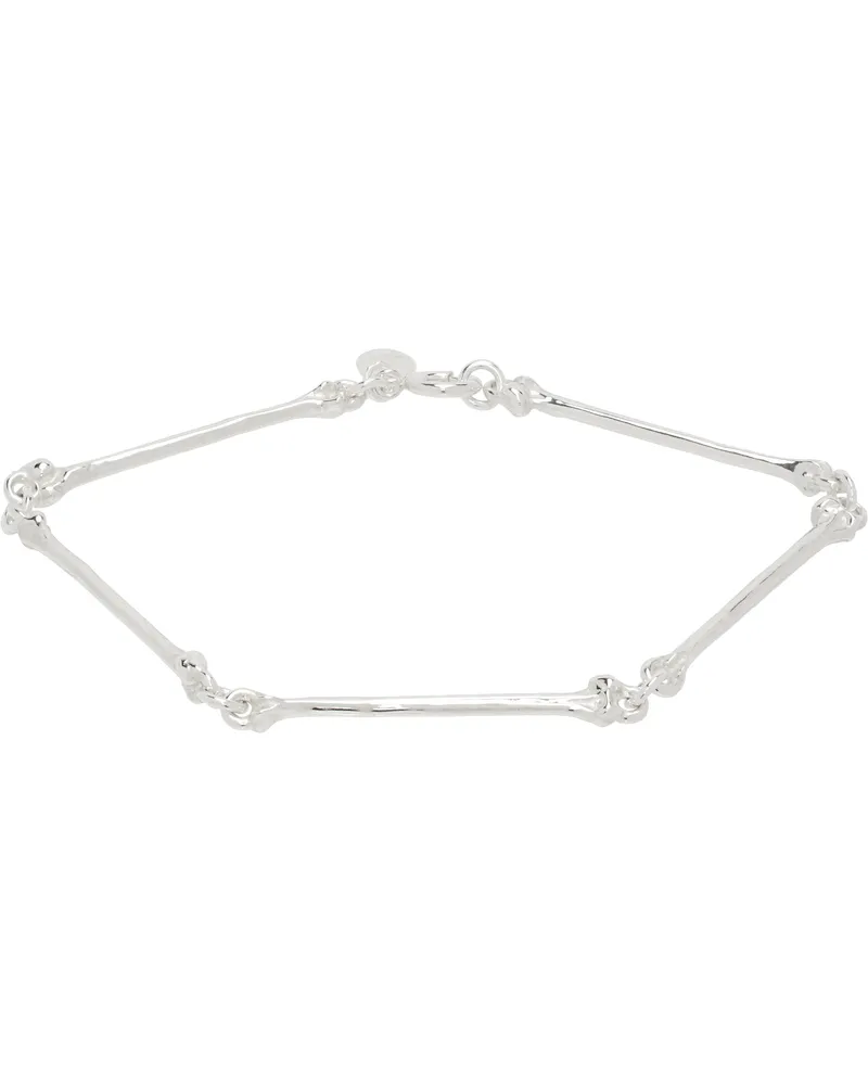 TheSoloIst Silver L Skeleton Bone Bracelet Silver