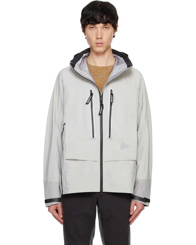 and wander Gray Pertex Shield Rain Jacket L.gray021