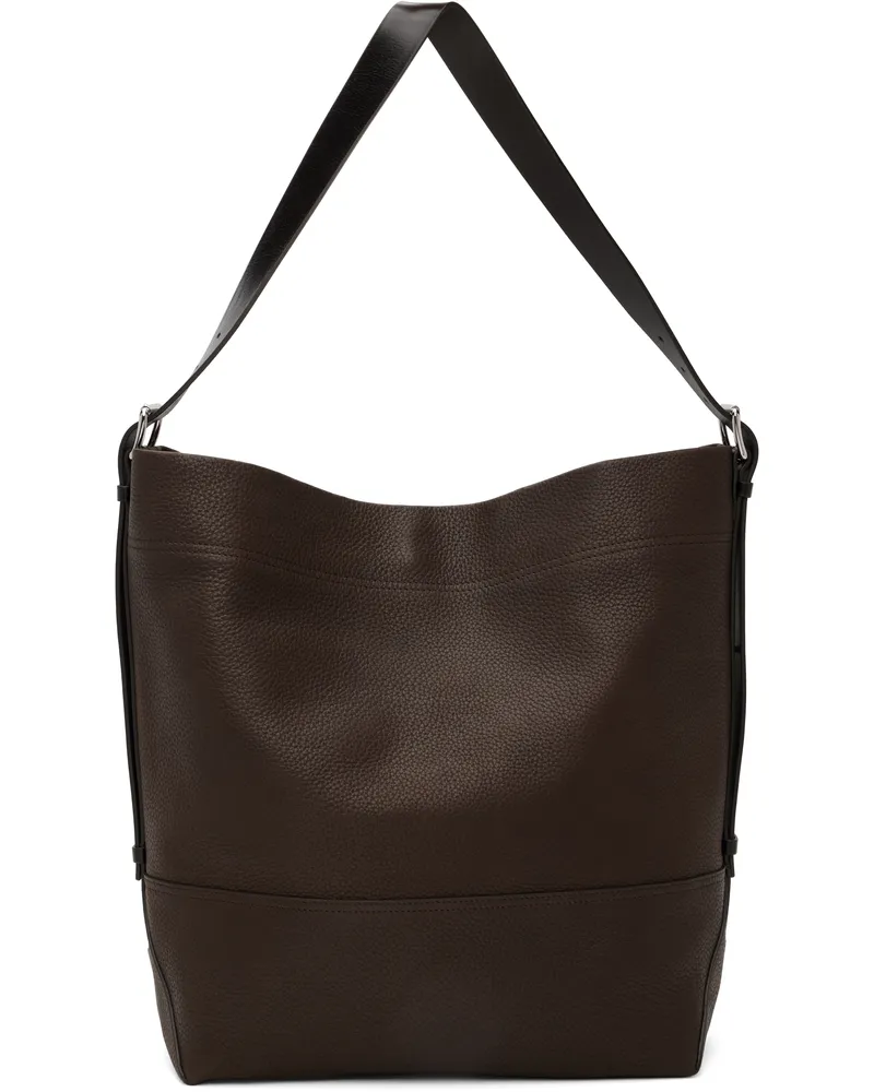 Christophe Lemaire Brown Belted Tote Br490