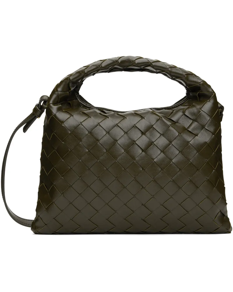Bottega Veneta Khaki Mini Hop Bag 3391